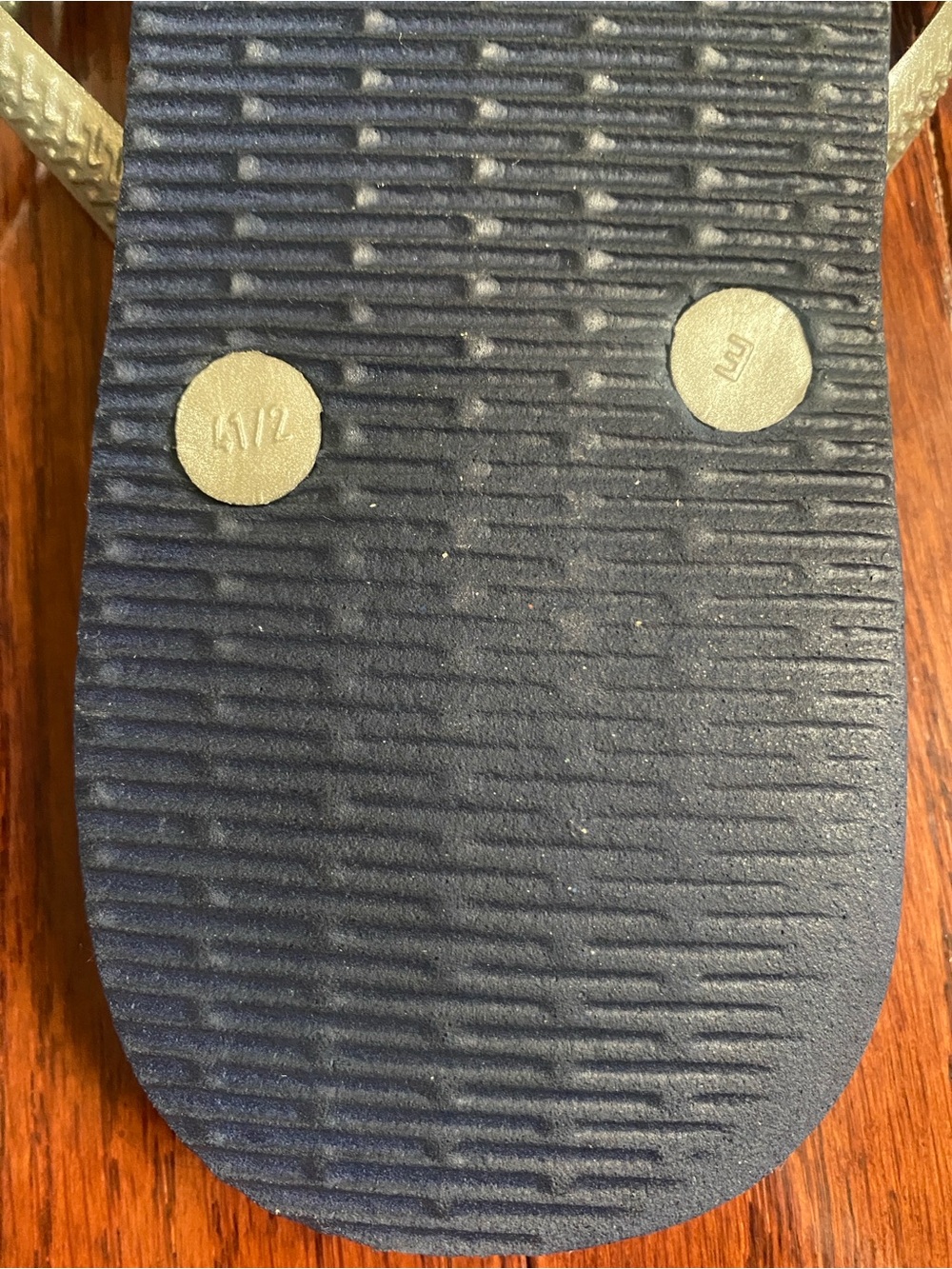 Havaianas Slim Flip Flops in Navy with Teal Paisley Design - Picture 5 of 8